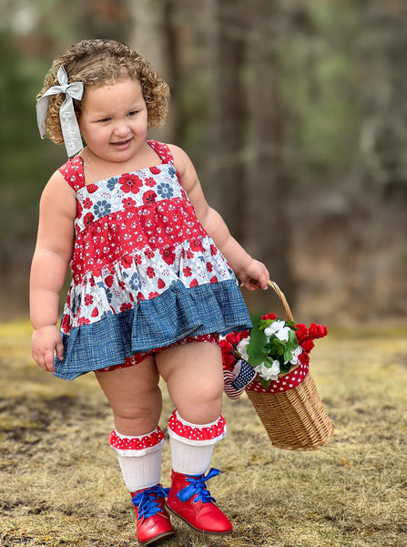 Red, White and BLU Tunic Twirl Top