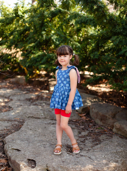 Nautical Shoulder Tie Top