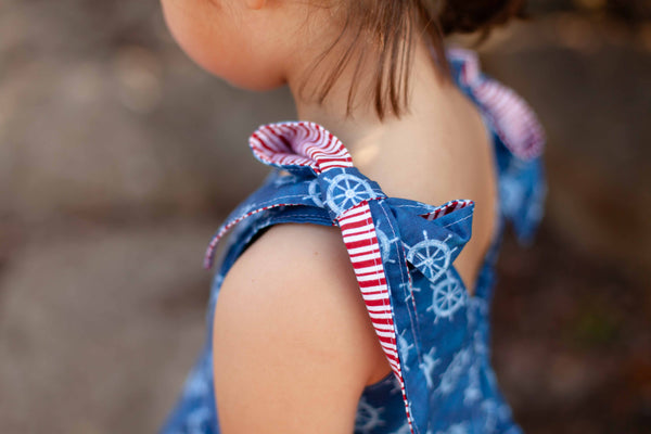 Nautical Shoulder Tie Top