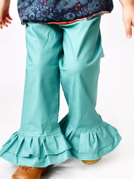 Solid Ruffle Pants