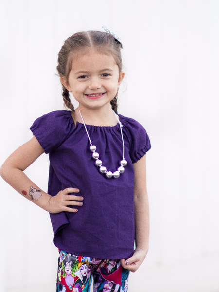 Solid Peasant Top
