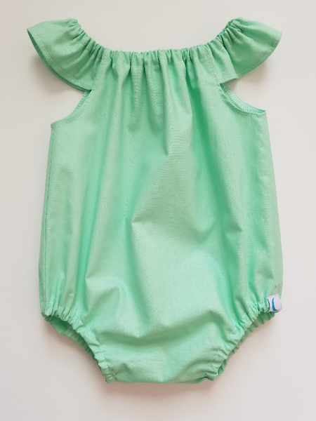 Spring Solid Bubble Romper