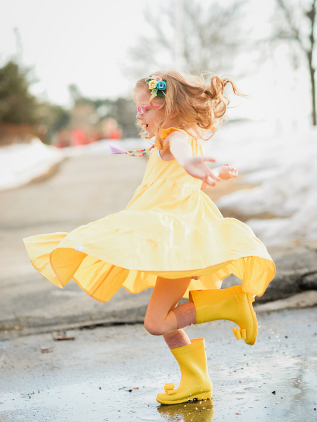 Spring Solid Twirl Dress