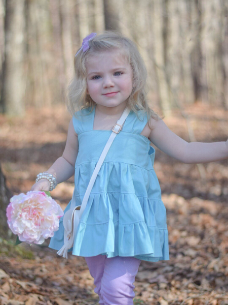Spring Solid Tunic Twirl Top