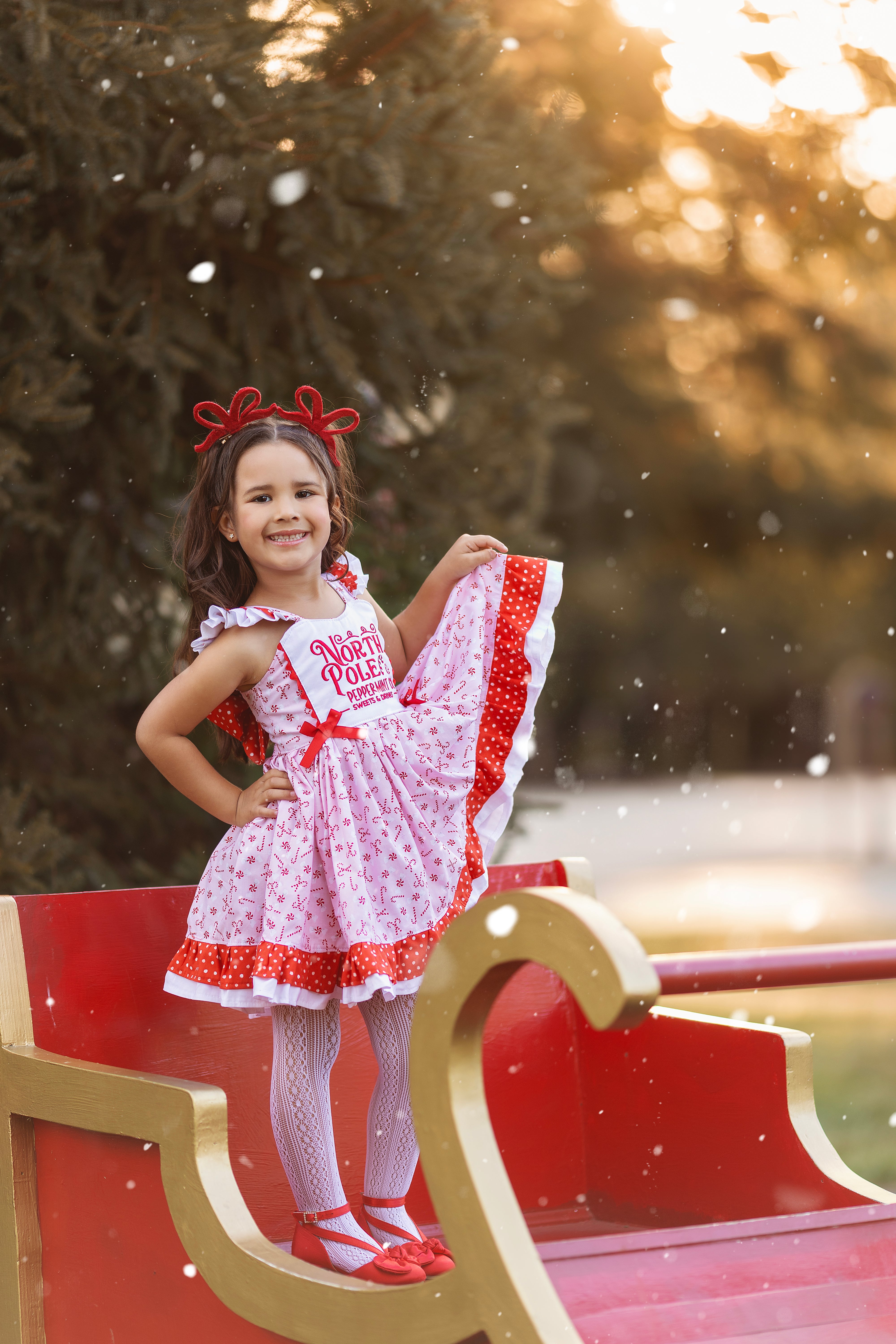 white christmas dresses Ice Cream Party Dress - Claus Couture Accessory main image 1
