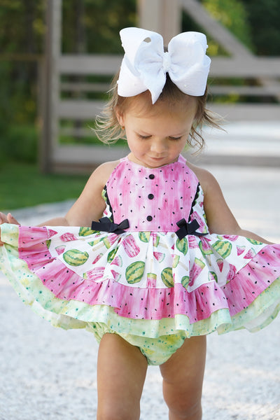 Watermelon Skirted Romper/Dress