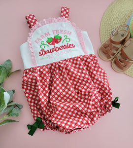 Strawberry Farm Romper