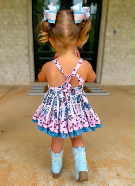 Cowgirl Boots Dress or Skirted Romper