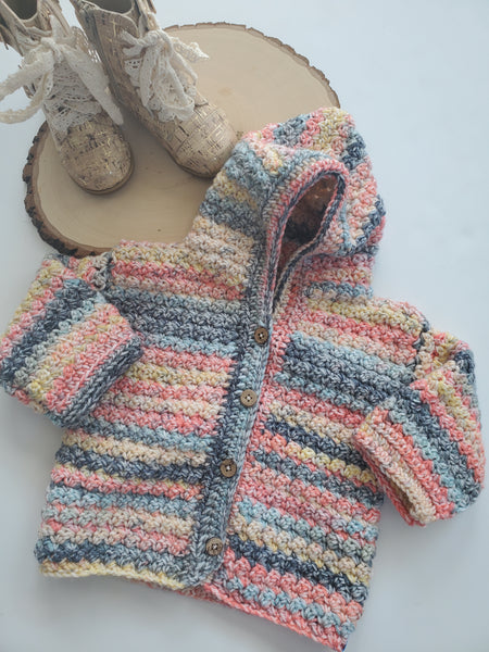 Crochet Hooded Cardigan