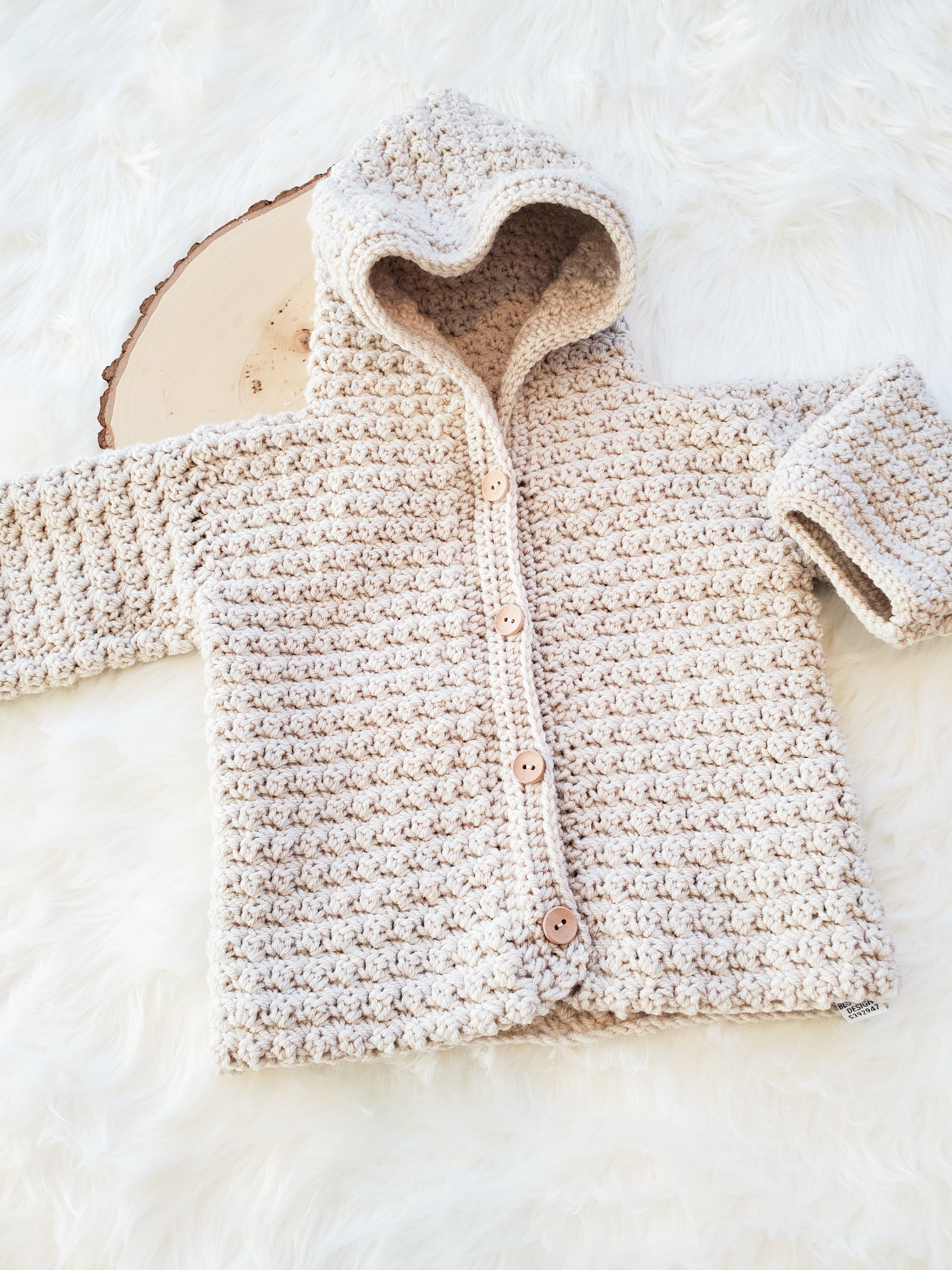 Crochet cardigan store with hood