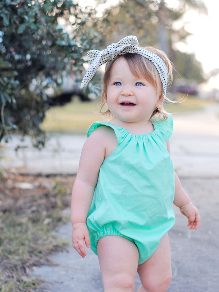Spring Solid Bubble Romper