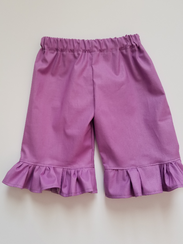 Spring Solid Ruffle Capris