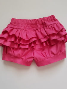 Spring Solid Ruffle Bum Shorts