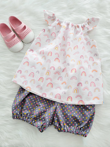 White Rainbow Simple Top