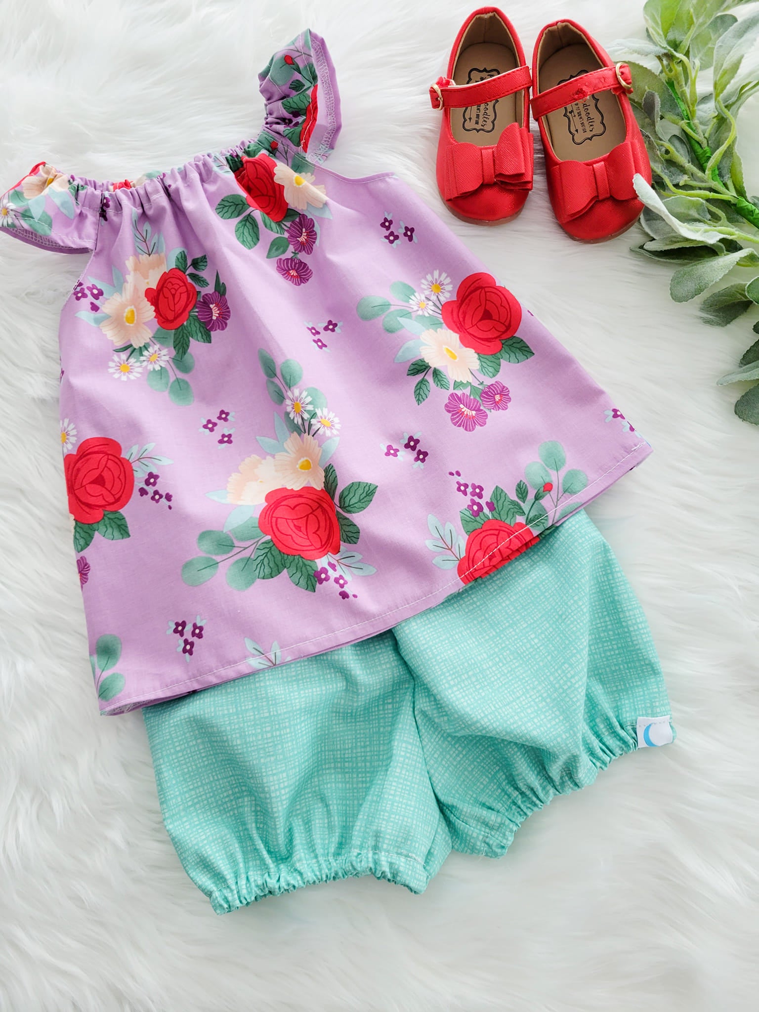 Purple Floral Simple Top